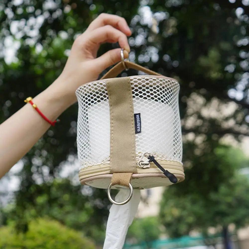 Paper Tissue Holder Paper Tissue Case Outdoor Travel Napkin Tissue Case Holder Toilet Paper Storage Bag with Zipper for Camping - Ammpoure Wellbeing