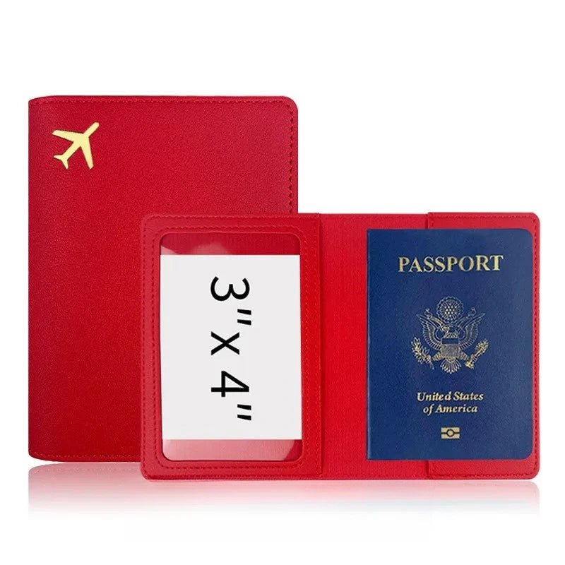 Passport Holder Case for Men Women Unisex Gold Airplane Travel Accessory Cover Lightweight Waterproof Rfid Blocking Slim Holder - Ammpoure