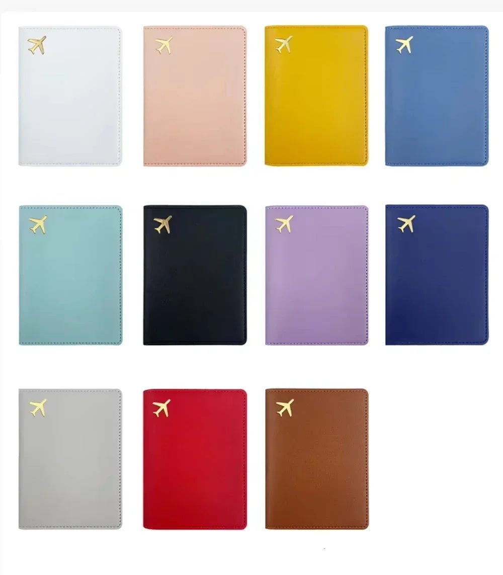 Passport Holder Case for Men Women Unisex Gold Airplane Travel Accessory Cover Lightweight Waterproof Rfid Blocking Slim Holder - Ammpoure