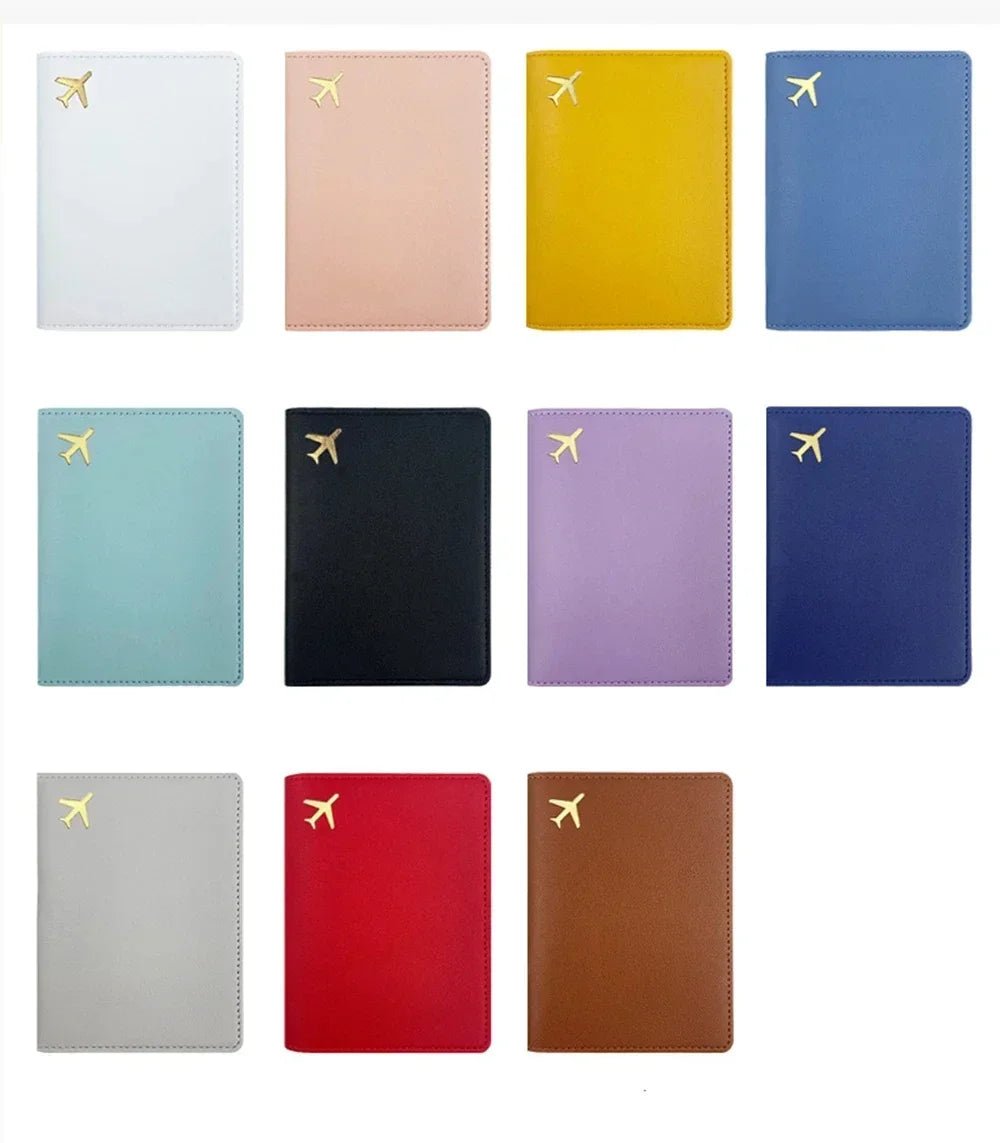 Passport Holder Case for Men Women Unisex Gold Airplane Travel Accessory Cover Lightweight Waterproof Rfid Blocking Slim Holder - Ammpoure