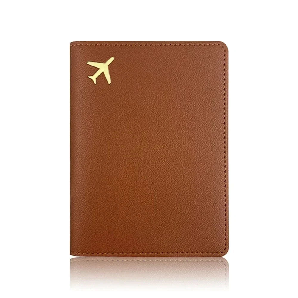 Passport Holder Case for Men Women Unisex Gold Airplane Travel Accessory Cover Lightweight Waterproof Rfid Blocking Slim Holder - Ammpoure