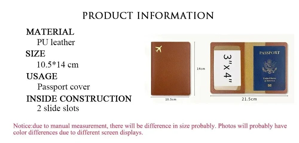 Passport Holder Case for Men Women Unisex Gold Airplane Travel Accessory Cover Lightweight Waterproof Rfid Blocking Slim Holder - Ammpoure