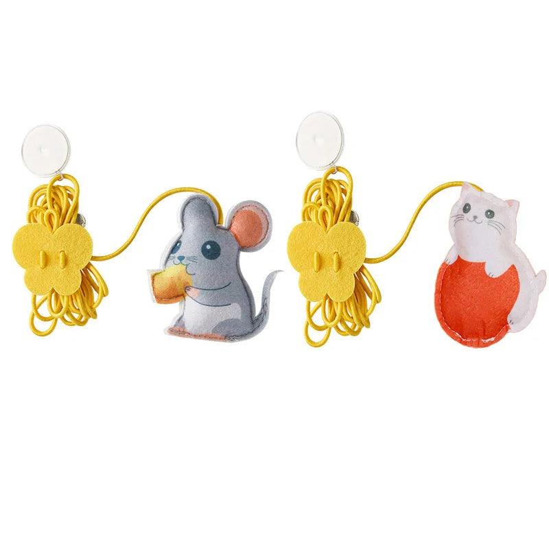 Pet Cat Toys Elasticity Retractable Hanging Door Type Interactive Toy For Kitten Mouse Catnip Scratch Rope Toy Pet Supplies - Ammpoure Wellbeing