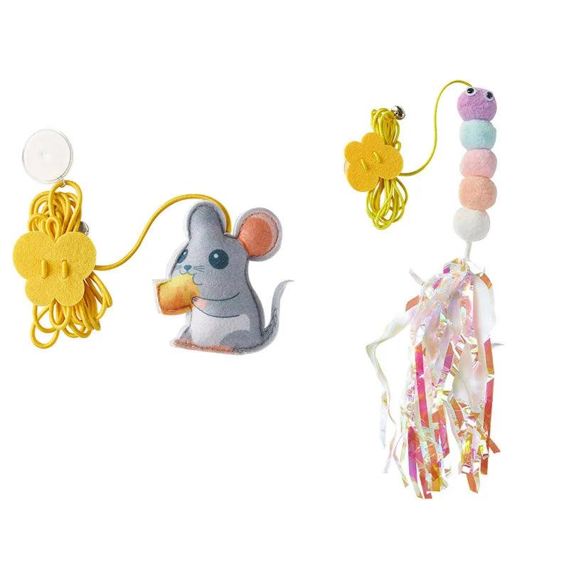 Pet Cat Toys Elasticity Retractable Hanging Door Type Interactive Toy For Kitten Mouse Catnip Scratch Rope Toy Pet Supplies - Ammpoure Wellbeing