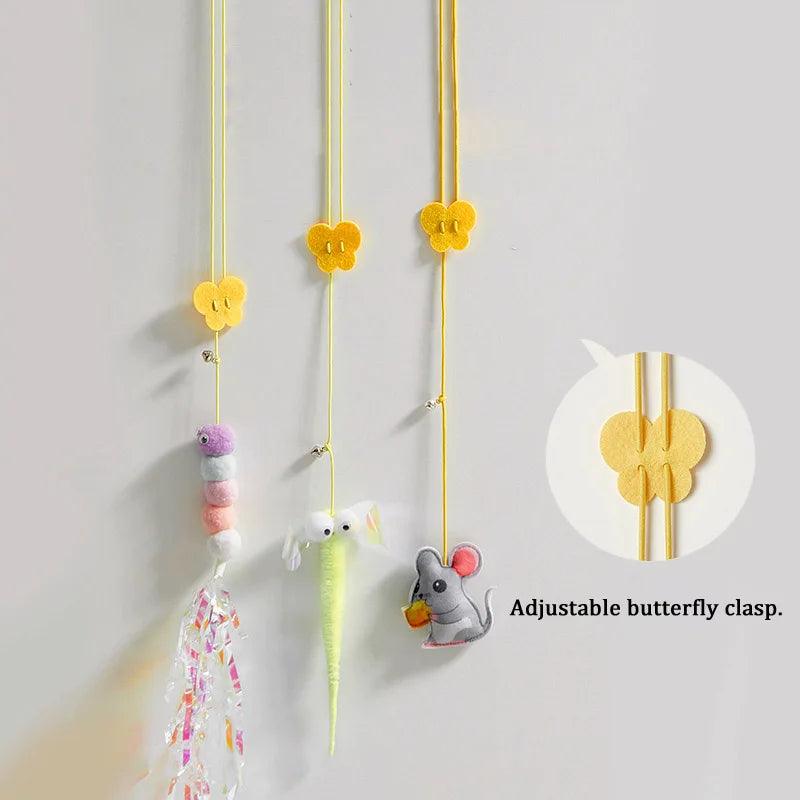 Pet Cat Toys Elasticity Retractable Hanging Door Type Interactive Toy For Kitten Mouse Catnip Scratch Rope Toy Pet Supplies - Ammpoure Wellbeing