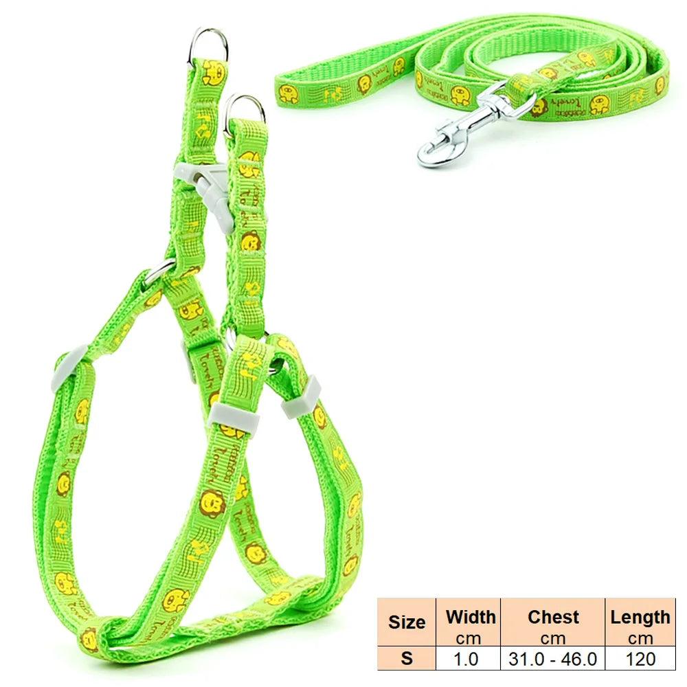 Pet Dog Harness and Leash Adjustable Collar Pet Products for Cat Small Dogs Outdoor Walking Puppy Accessories - Ammpoure Wellbeing