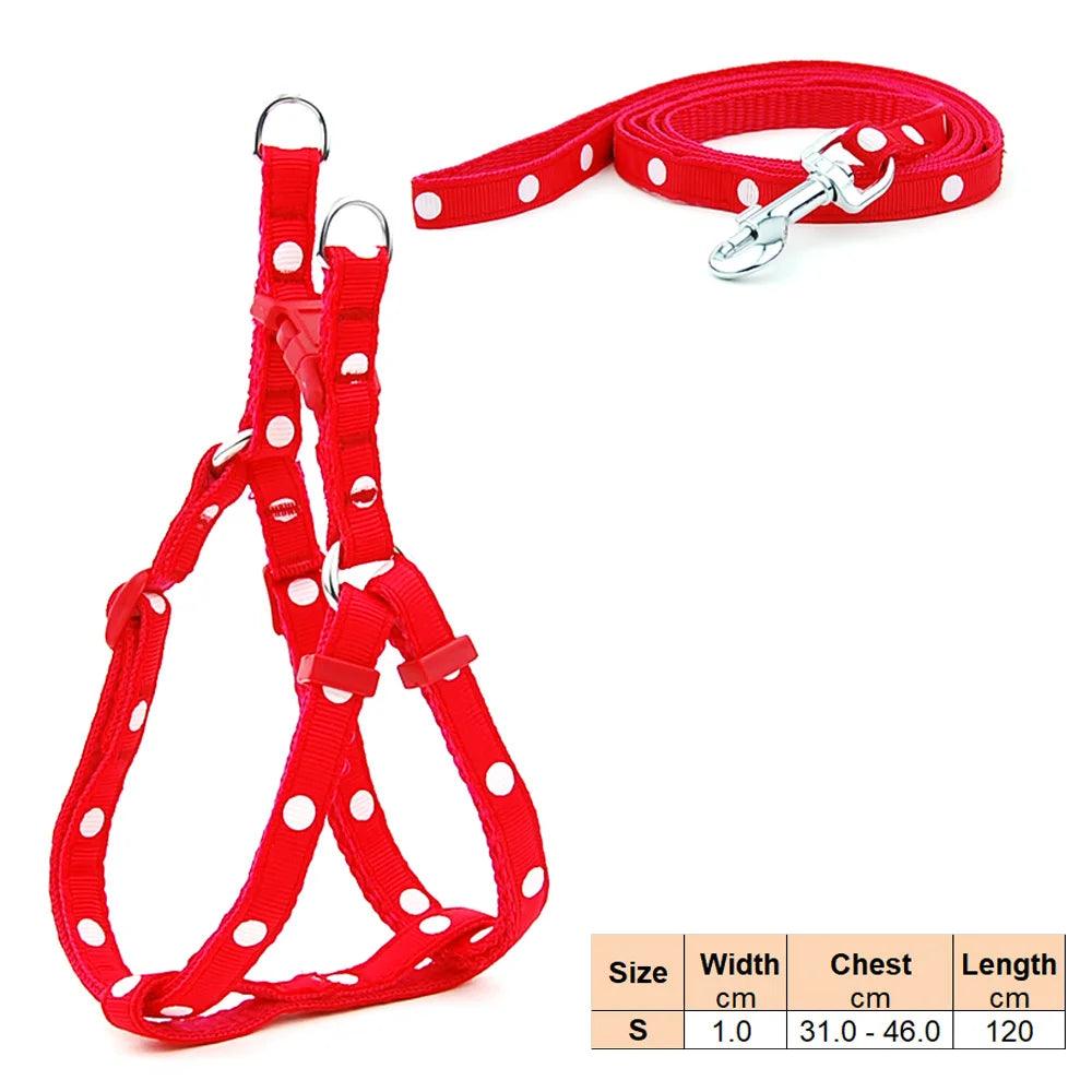 Pet Dog Harness and Leash Adjustable Collar Pet Products for Cat Small Dogs Outdoor Walking Puppy Accessories - Ammpoure Wellbeing
