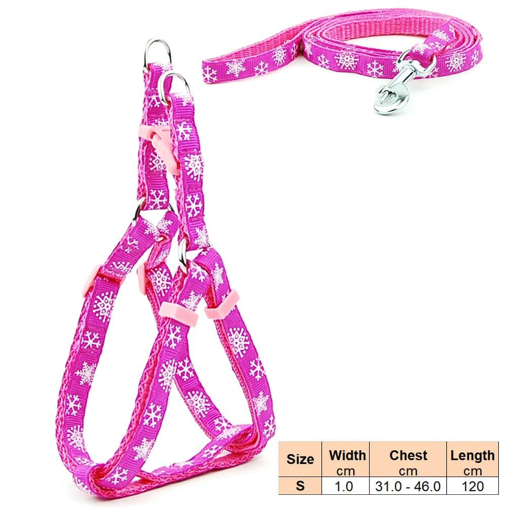 Pet Dog Harness and Leash Adjustable Collar Pet Products for Cat Small Dogs Outdoor Walking Puppy Accessories - Ammpoure Wellbeing
