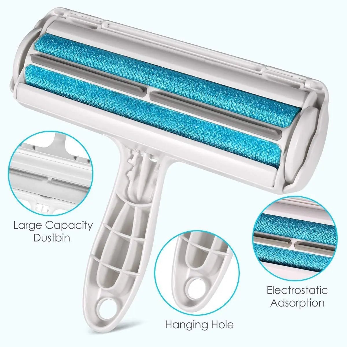 Pet Hair Remover Roller - Dog & Cat Fur Remover with Self - Cleaning Base - Efficient Animal Hair Removal Tool - Perfect for Furni - Ammpoure
