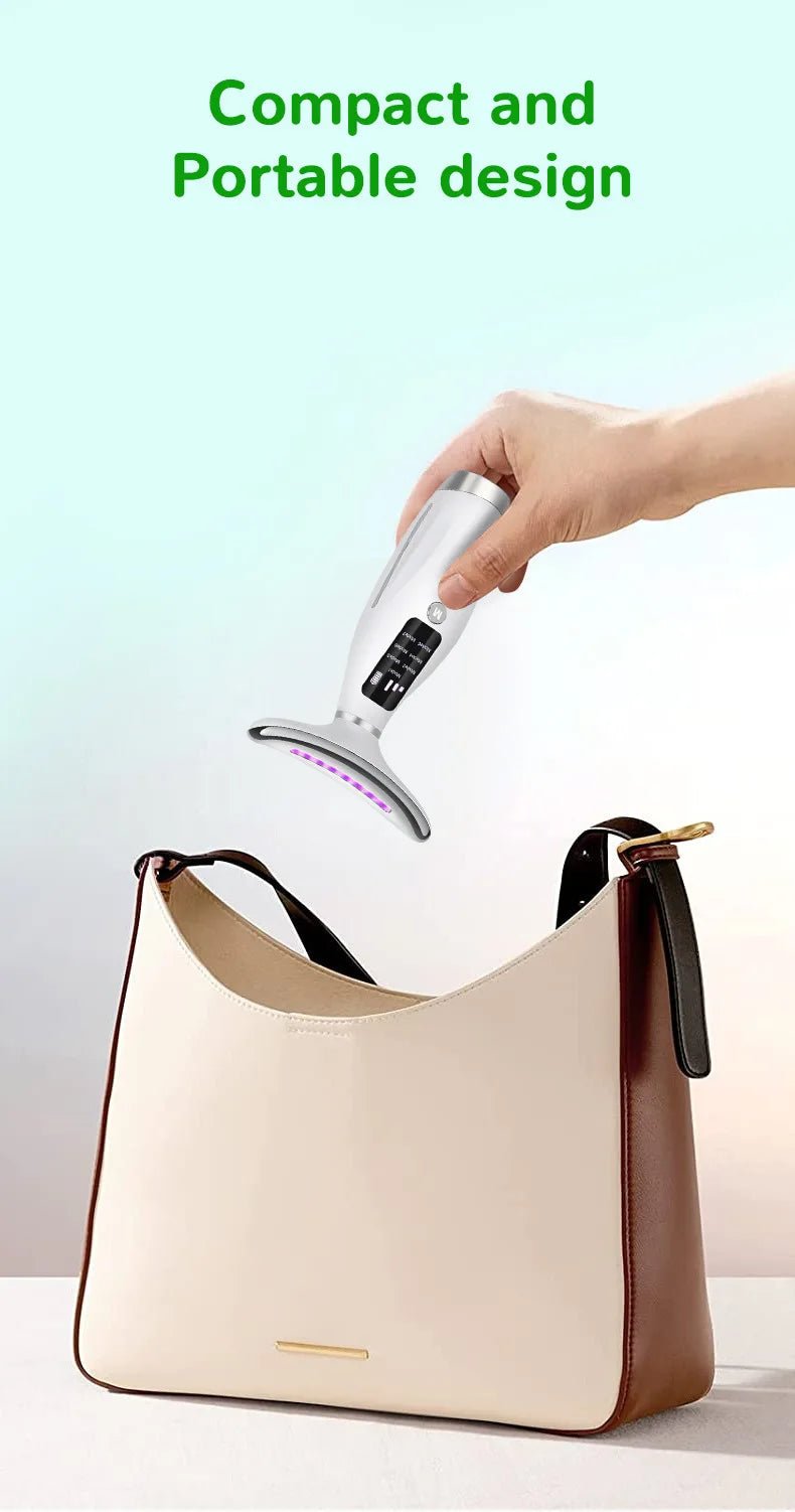 Popular Neck Beauty Device, Neck Massager, Neck Wrinkle and Nasolabial Fold Beauty Tool, Ems Microcurrent Light Therapy Massager - Ammpoure