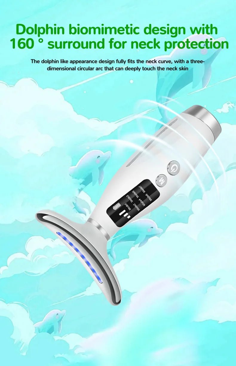 Popular Neck Beauty Device, Neck Massager, Neck Wrinkle and Nasolabial Fold Beauty Tool, Ems Microcurrent Light Therapy Massager - Ammpoure