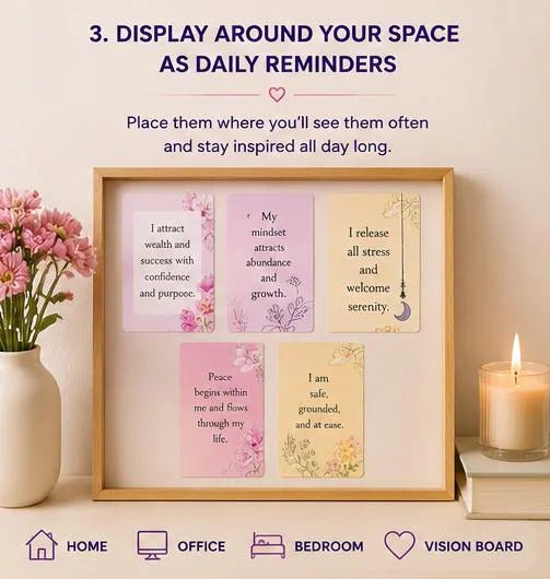 Printable Wealth Affirmation Cards, Abundance Mindset, Daily Motivation Quotes (Digital PDF) - Ammpoure