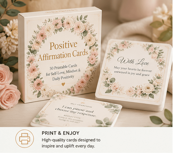 Printable Wedding Blessing Cards | Digital Marriage Wish & Advice Deck | Bride and Groom Keepsake PDF | Event Guestbook Alternative Cards - Ammpoure