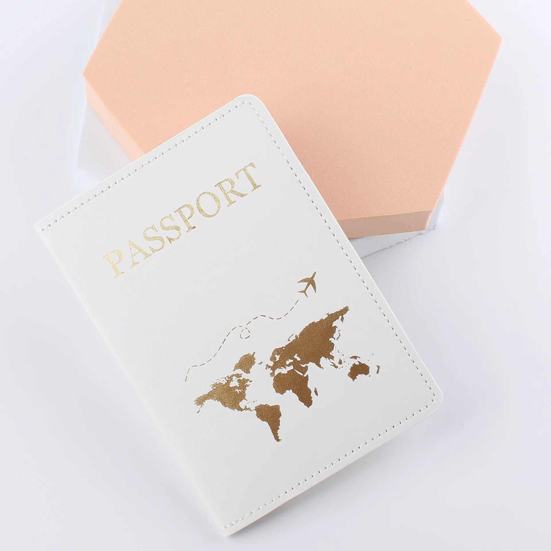 PU Leather Travel Passport Cover Fashion 2024 Women Passport Holder Case for Men Travel Document Credit Card Case - Ammpoure Wellbeing