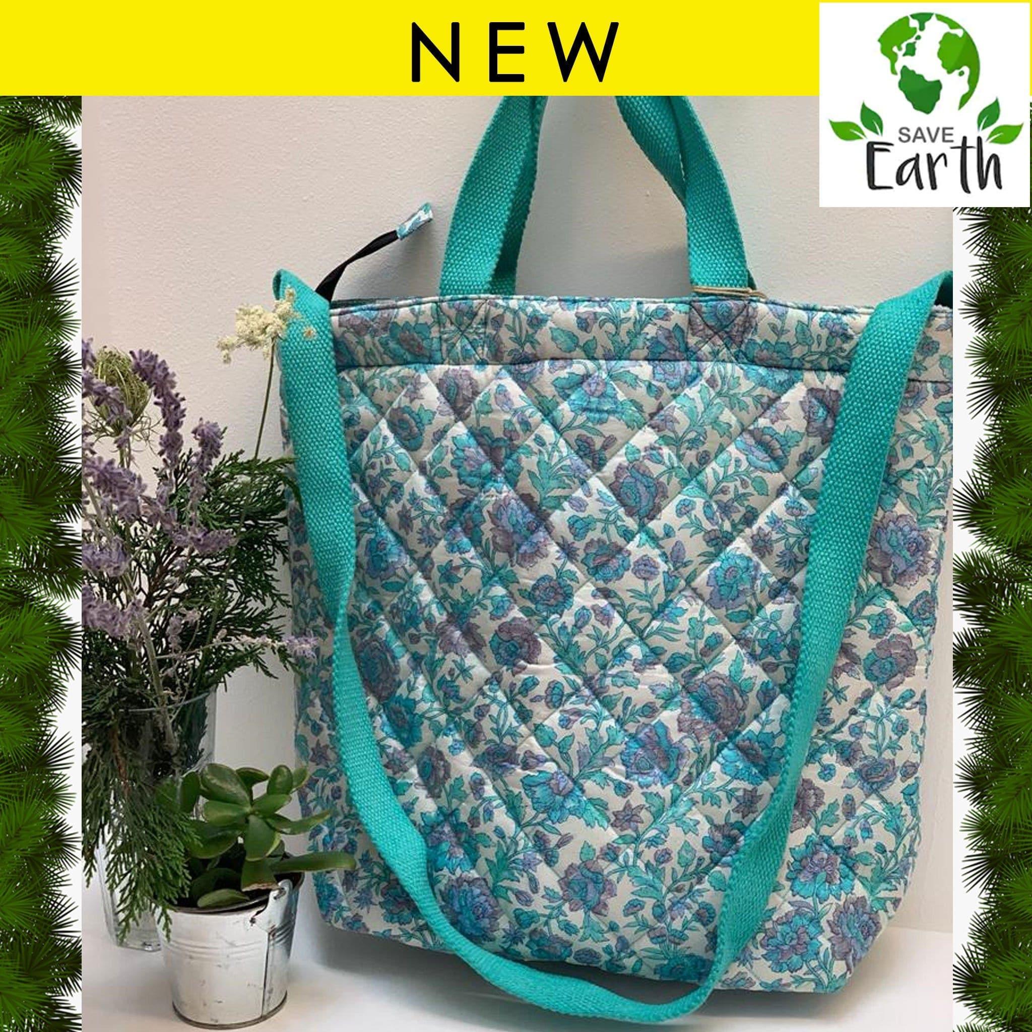 Recycled Silk Tote Bag (One - Off Print) - Ammpoure Wellbeing