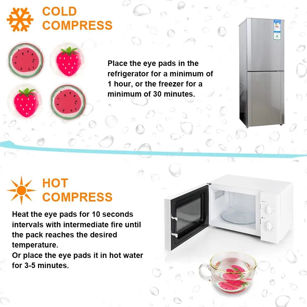 Reusable Cooling Eye Pads and Under Eye Patches,Eye Hot Cold Treatment Pack for Redness,Pain Relief and Eye Relax - Ammpoure