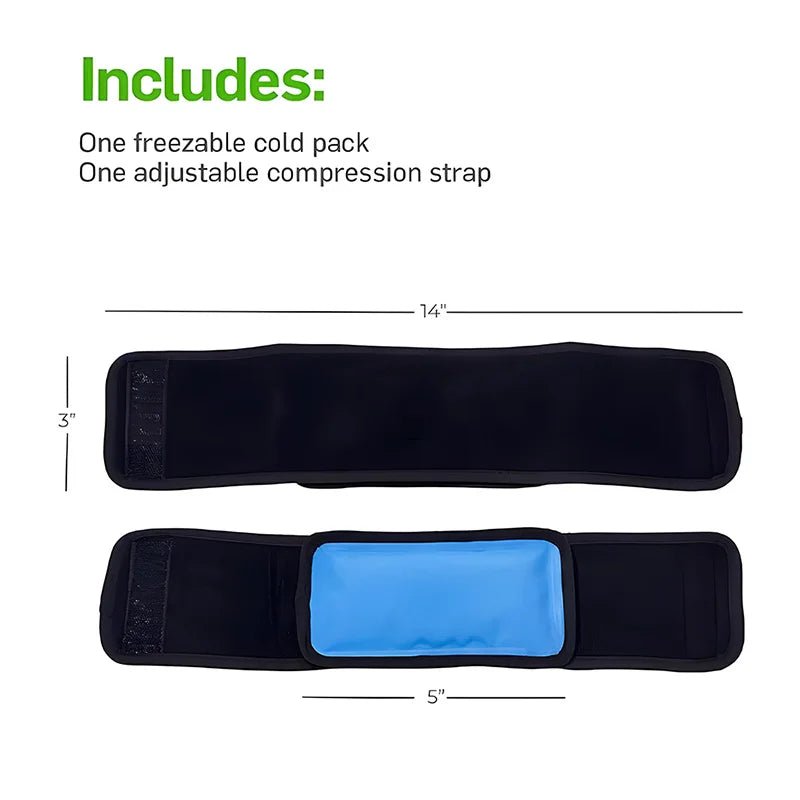 Reusable Gel Ice Pack Support Compress for Injuries and Pain Relief Cold Therapy Wrap for Hand, Arch of Foot, Wrist, Elbow - Ammpoure