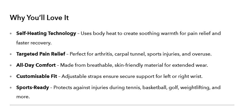 Self - Heating Wrist Brace Sports Protection Wrist Belt UK - Ammpoure