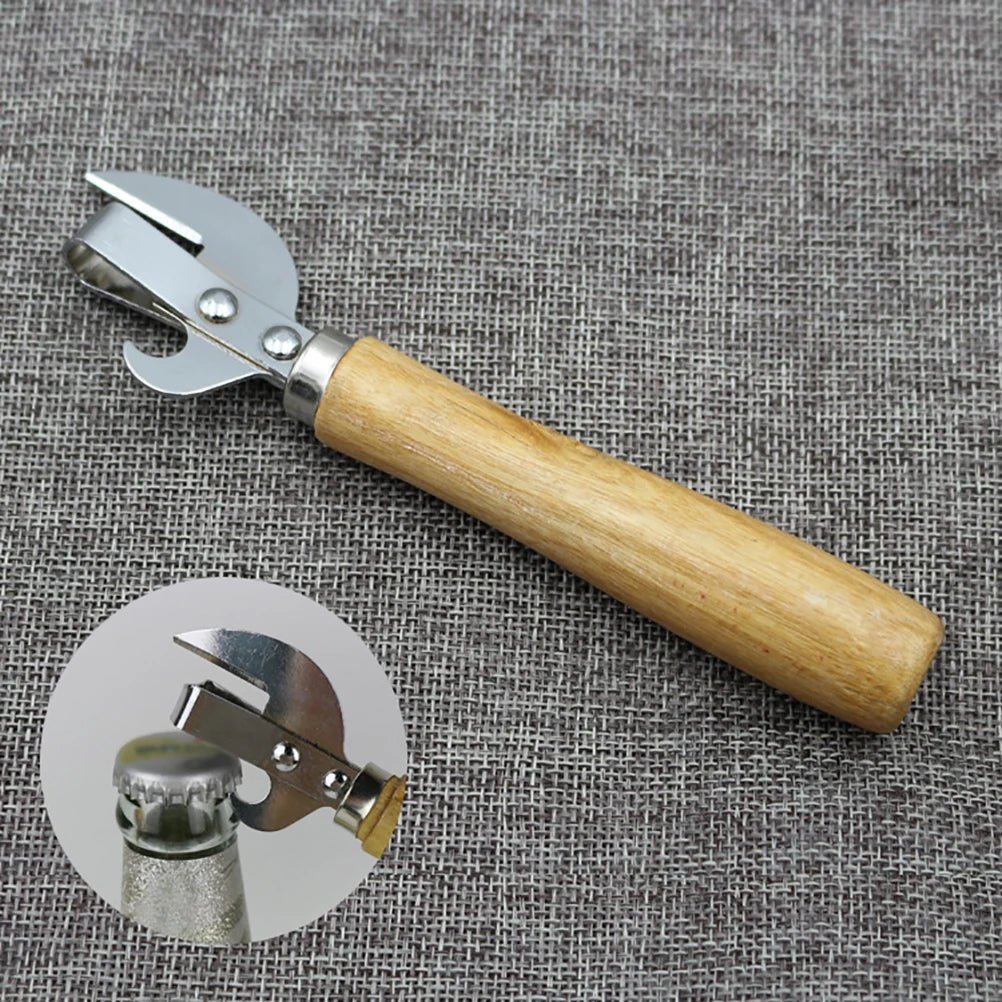 Stainless Steel Can Opener USA Portable Manual Lid Remover, Multifunction Jar & Can Opener Kitchen Utensil Gadget - Ammpoure