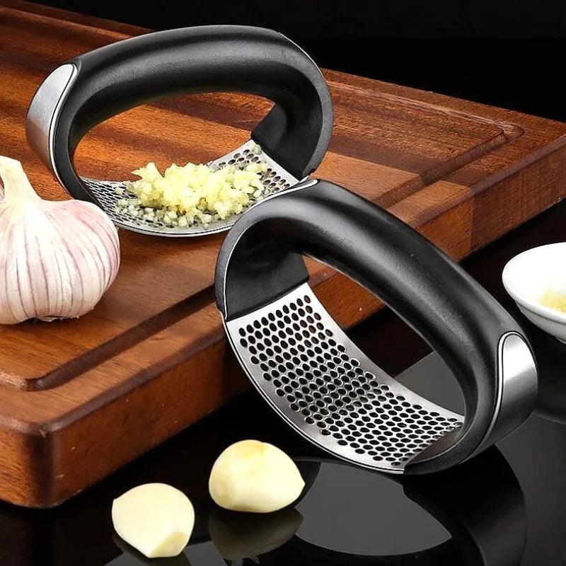 Stainless Steel Garlic Press Crusher Manual Garlic Mincer Chopping Garlic Tool Fruit Vegetable Tools Kitchen Accessories Gadget - Ammpoure Wellbeing