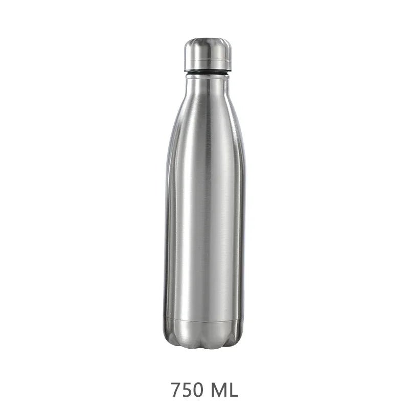 Stainless Steel Water Bottle 1 Liter Free Shipping Items, Drink Bottle for Sport Travel Cups, 500 750 1000ml Water Bottles - Ammpoure