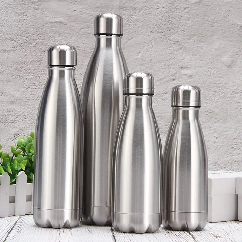 Stainless Steel Water Bottle 1 Liter Free Shipping Items, Drink Bottle for Sport Travel Cups, 500 750 1000ml Water Bottles - Ammpoure