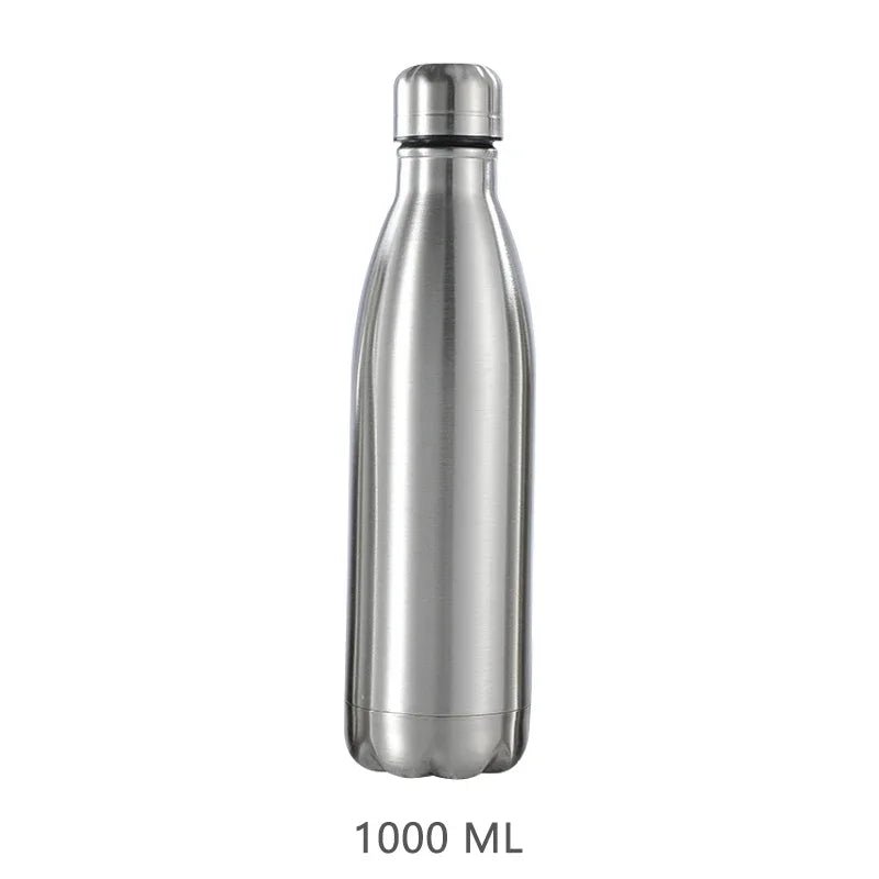 Stainless Steel Water Bottle 1 Liter Free Shipping Items, Drink Bottle for Sport Travel Cups, 500 750 1000ml Water Bottles - Ammpoure