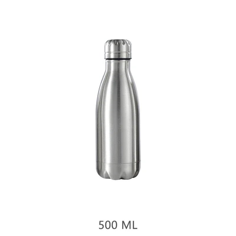 Stainless Steel Water Bottle 1 Liter Free Shipping Items, Drink Bottle for Sport Travel Cups, 500 750 1000ml Water Bottles - Ammpoure