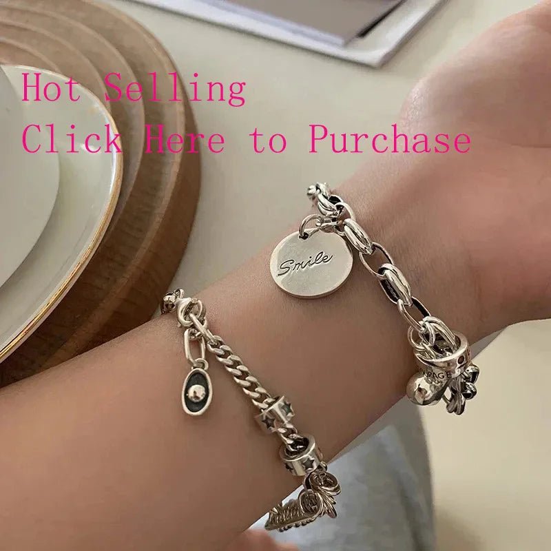 Sterling Silver Butterfly Bracelet USA for Girls Beaded String Design Insect Fashion Versatile Jewelry Gift Dropshipping - Ammpoure