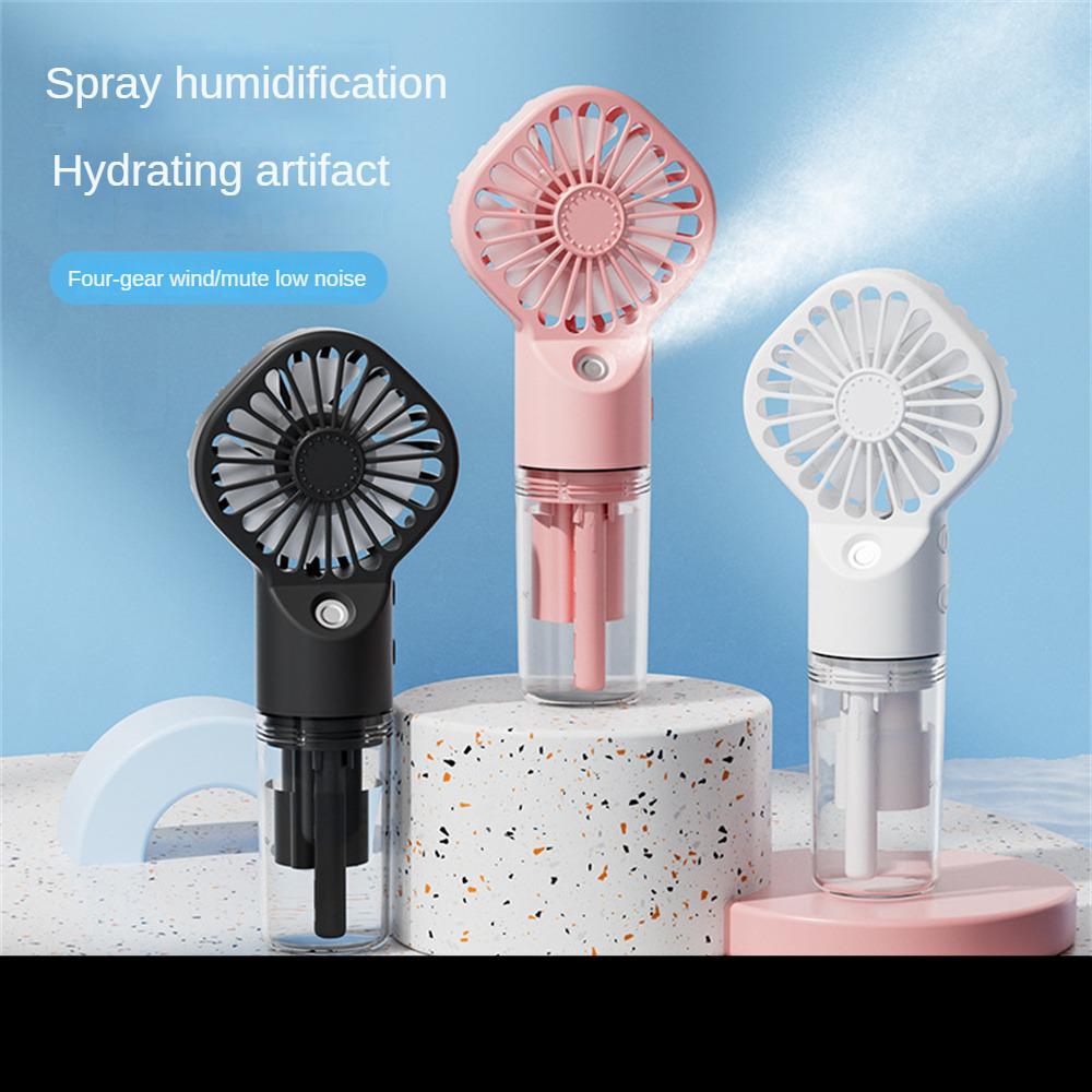 Strong Power Spray Humidification Small Mist Fan Humidification Usb Charging Portable Fan Icy And Refreshing Fan Water Supplement - Ammpoure