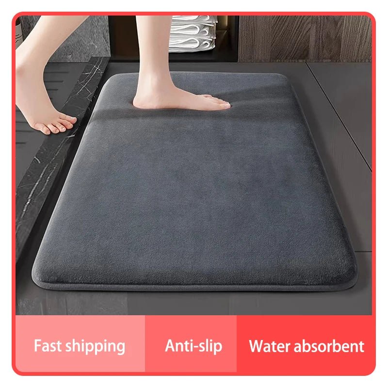 Super absorbent floor mat, super absorbent bath mat, super anti slip coral velvet bathroom floor mat, door mat - Ammpoure