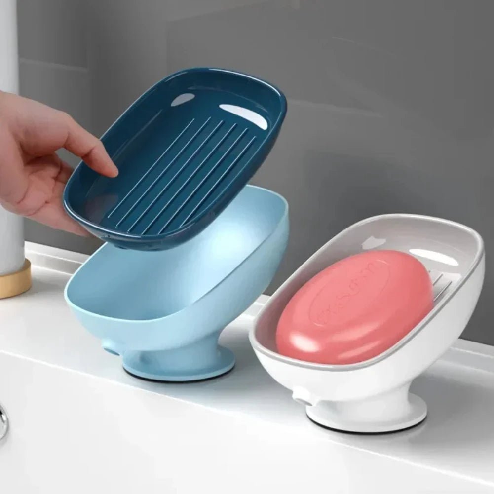 Super Suction Cup Soap Dish with drain water For Bathroom Soap Holder Kithcen Sponge Holder Soap container Bathroom Supplies2025 - Ammpoure
