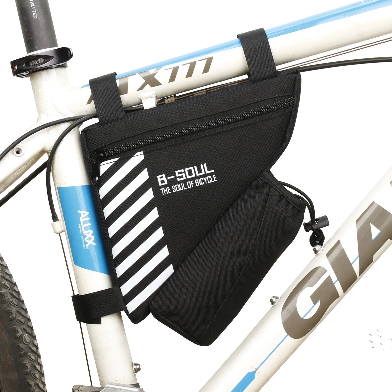Three-point Fixing Riding Bag Large Capacity Polyester Bicycle Bag B-soul Bike Bag Cycling Bicycle Accessories Easy Installation - Ammpoure