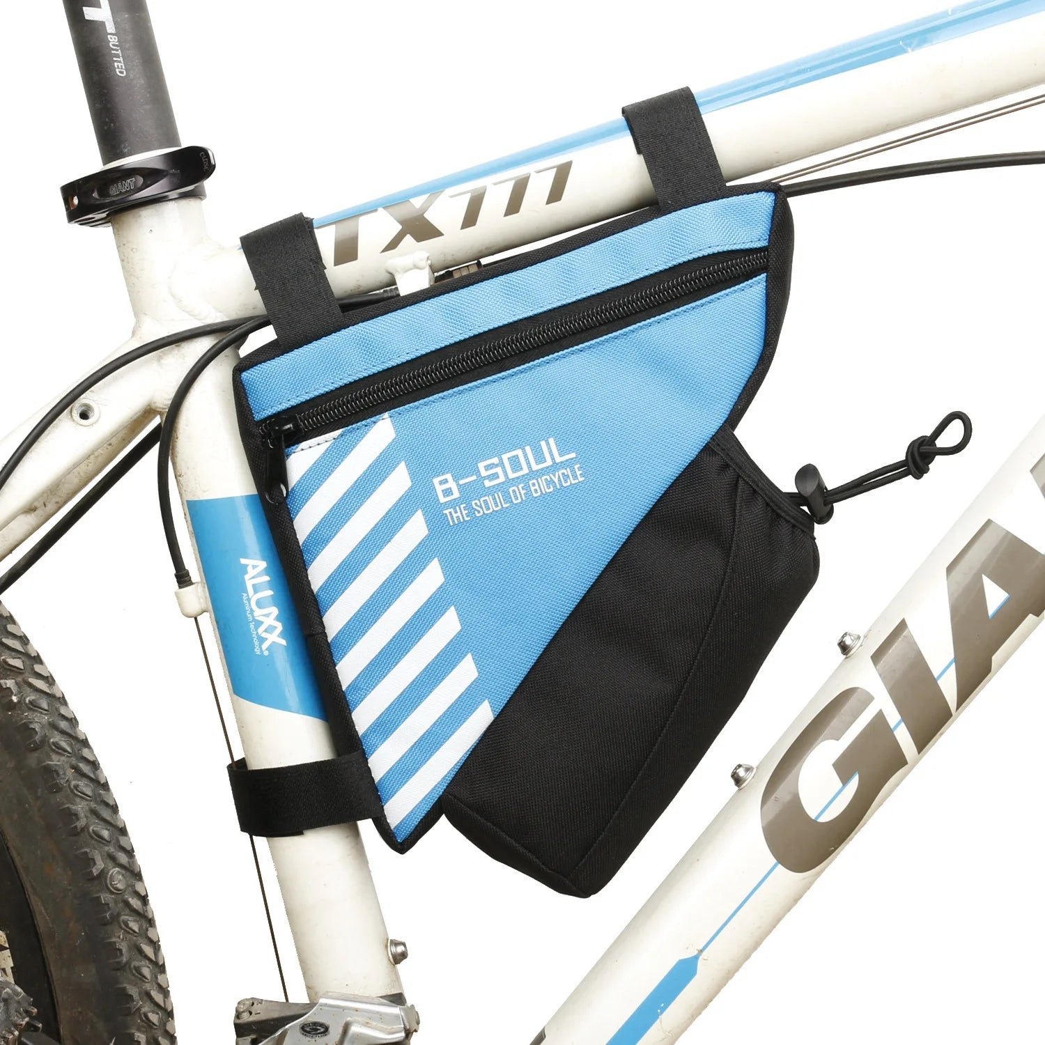 Three-point Fixing Riding Bag Large Capacity Polyester Bicycle Bag B-soul Bike Bag Cycling Bicycle Accessories Easy Installation - Ammpoure
