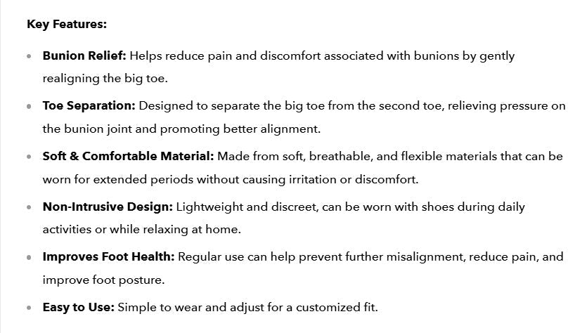 Toe Separator Hallux Valgus Bunion Corrector Pair UK Orthotics Correction Straightener - Ammpoure