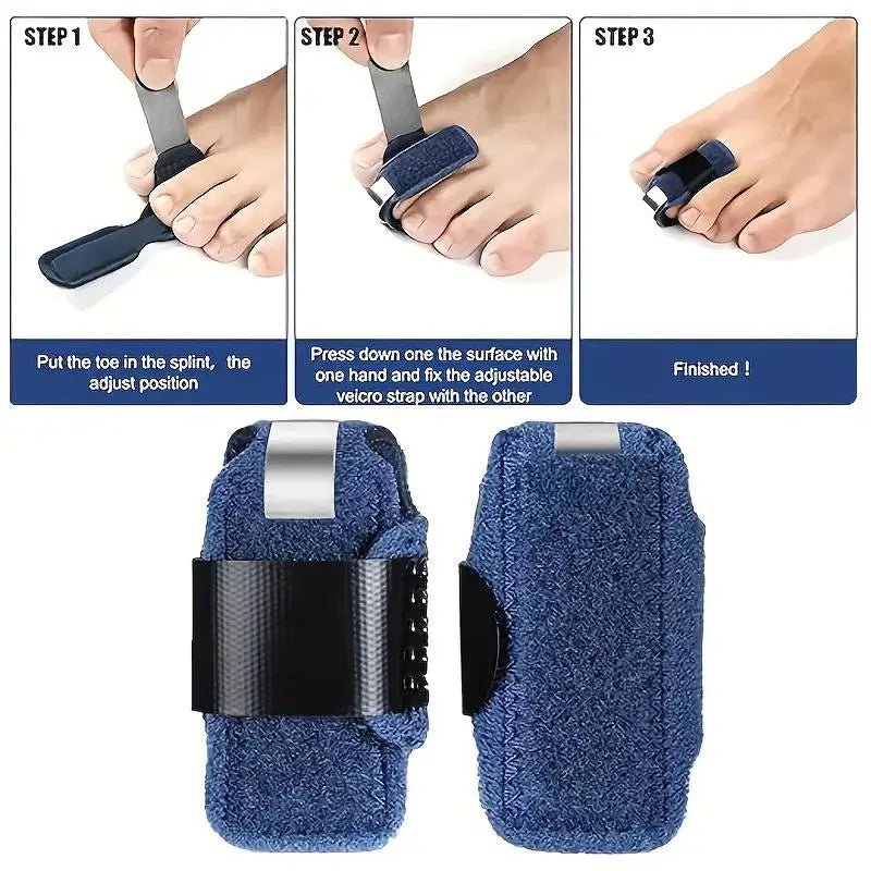 Toe Splint Straightener For Hammer Toe Corrector Crooked Toe Claw Toe Stabilizer Support Brace Wrap Pain Relief Kids Adults - Ammpoure