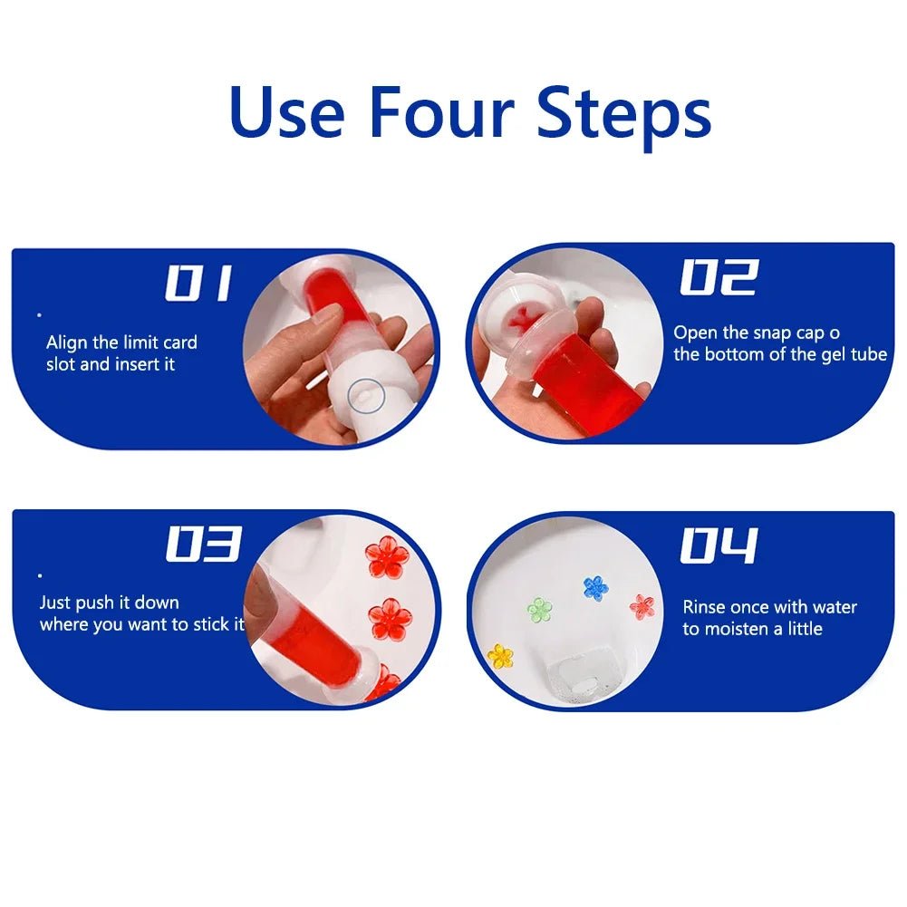 Toilet Cleaner Gel Remove Odors Leave Flower Aromatic Toilet Gel No Traces Comfortable Smell for Household Cleaning Products - Ammpoure