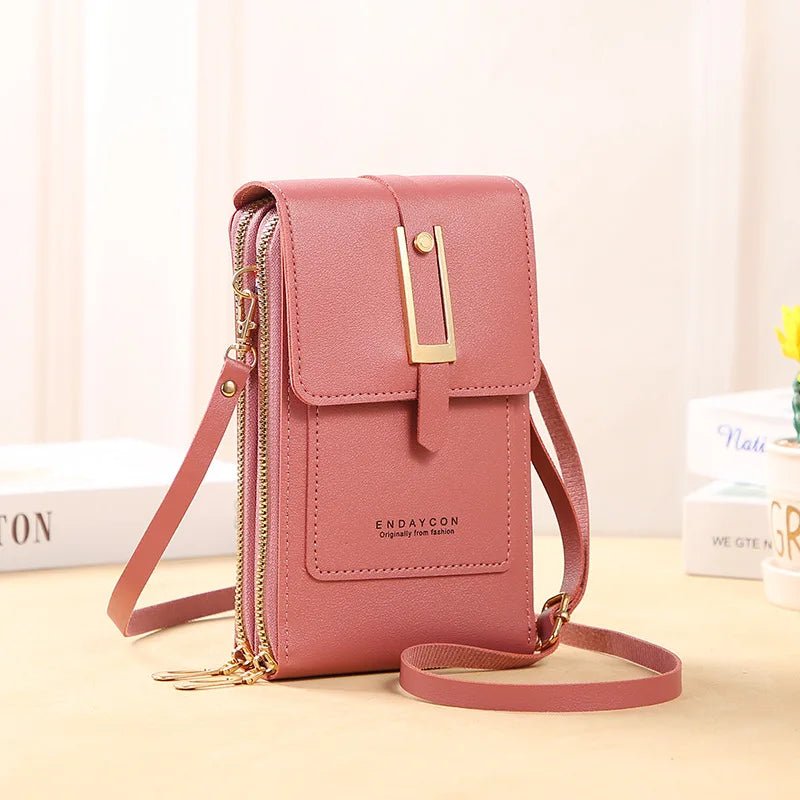 Touch Screen Cell Phone Women’s Bag USA Soft Leather Wallet Purse, Crossbody Bag & Small Handbag for Women with Phone Pocket - Ammpoure
