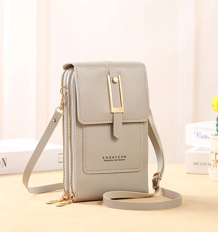 Touch Screen Cell Phone Women’s Bag USA Soft Leather Wallet Purse, Crossbody Bag & Small Handbag for Women with Phone Pocket - Ammpoure
