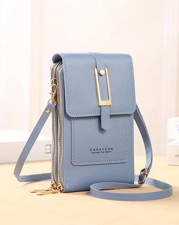 Touch Screen Cell Phone Women’s Bag USA Soft Leather Wallet Purse, Crossbody Bag & Small Handbag for Women with Phone Pocket - Ammpoure