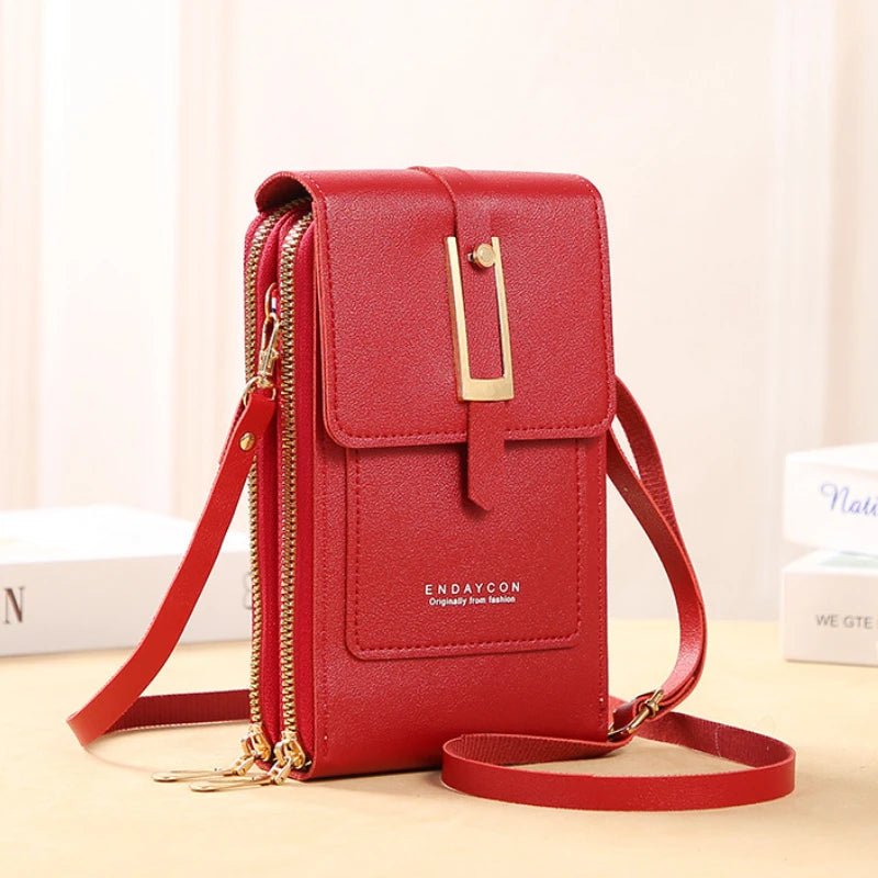 Touch Screen Cell Phone Women’s Bag USA Soft Leather Wallet Purse, Crossbody Bag & Small Handbag for Women with Phone Pocket - Ammpoure