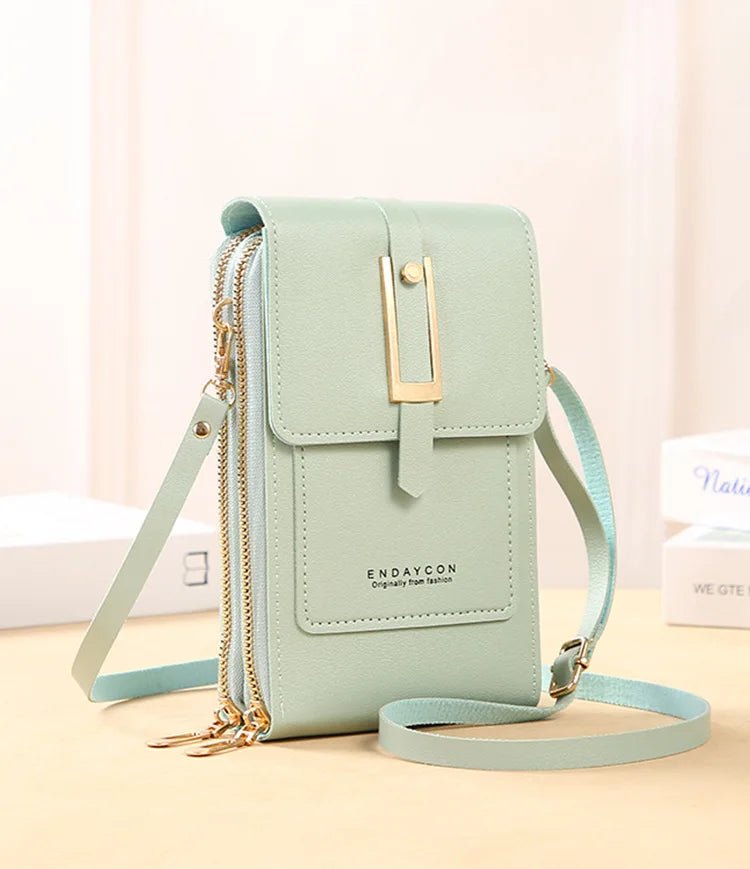 Touch Screen Cell Phone Women’s Bag USA Soft Leather Wallet Purse, Crossbody Bag & Small Handbag for Women with Phone Pocket - Ammpoure