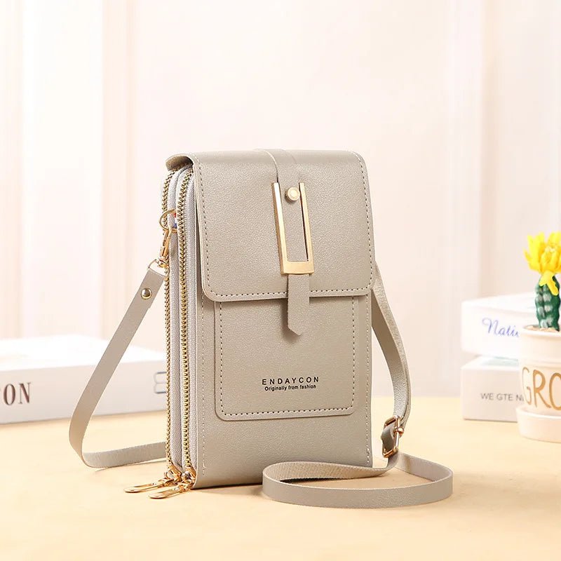 Touch Screen Cell Phone Women’s Bag USA Soft Leather Wallet Purse, Crossbody Bag & Small Handbag for Women with Phone Pocket - Ammpoure