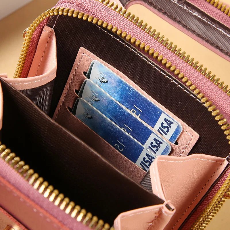 Touch Screen Cell Phone Women’s Bag USA Soft Leather Wallet Purse, Crossbody Bag & Small Handbag for Women with Phone Pocket - Ammpoure
