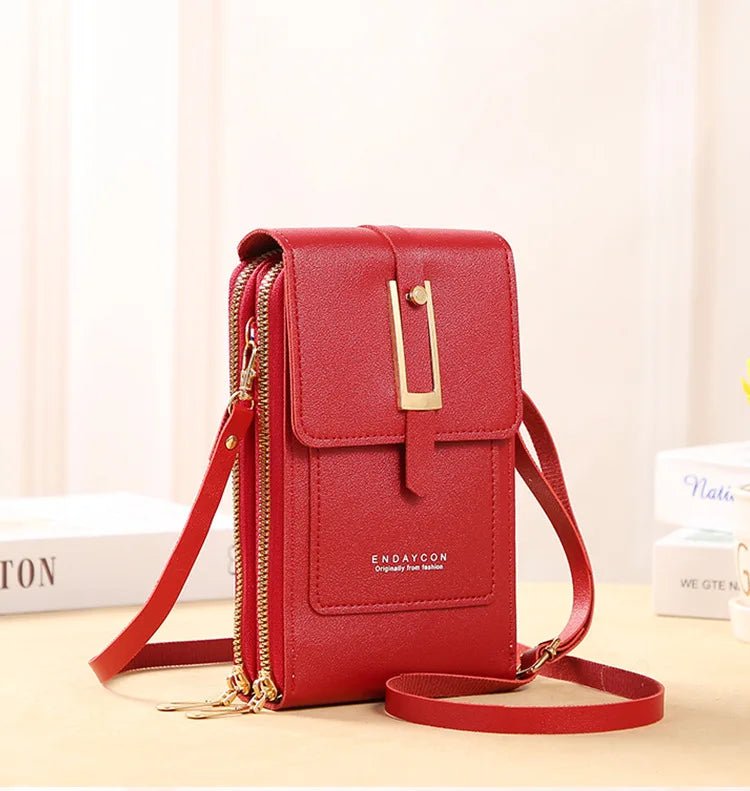 Touch Screen Cell Phone Women’s Bag USA Soft Leather Wallet Purse, Crossbody Bag & Small Handbag for Women with Phone Pocket - Ammpoure