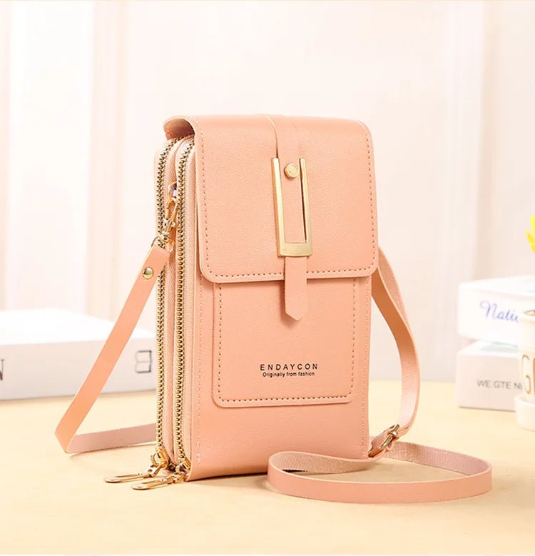 Touch Screen Cell Phone Women’s Bag USA Soft Leather Wallet Purse, Crossbody Bag & Small Handbag for Women with Phone Pocket - Ammpoure