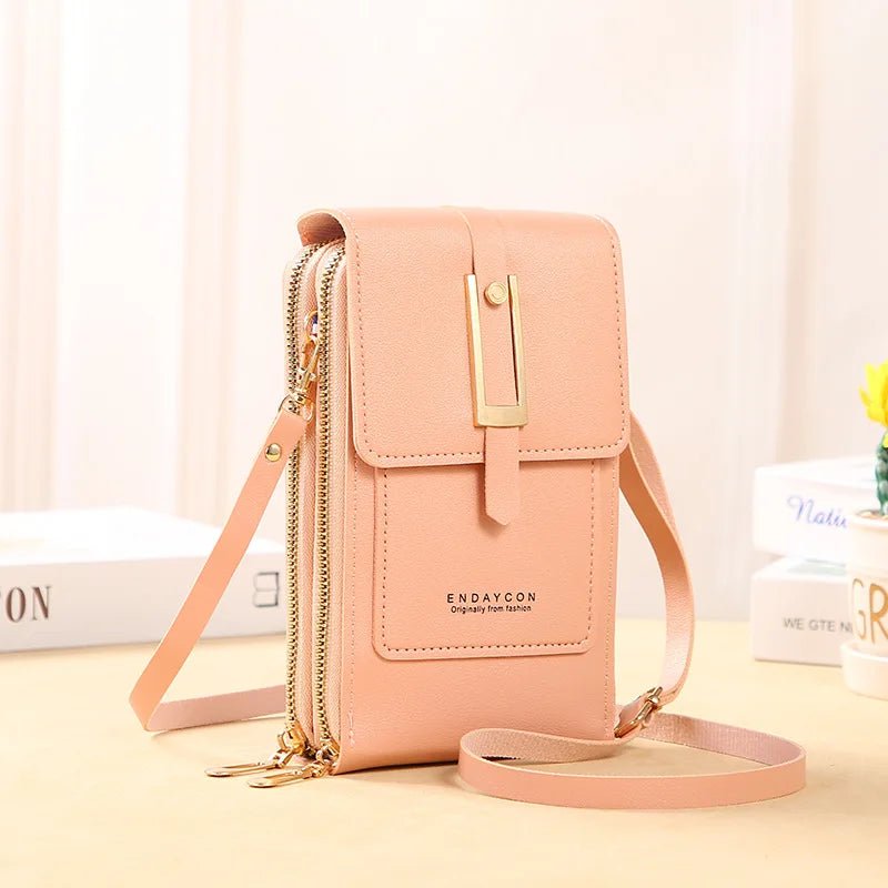Touch Screen Cell Phone Women’s Bag USA Soft Leather Wallet Purse, Crossbody Bag & Small Handbag for Women with Phone Pocket - Ammpoure