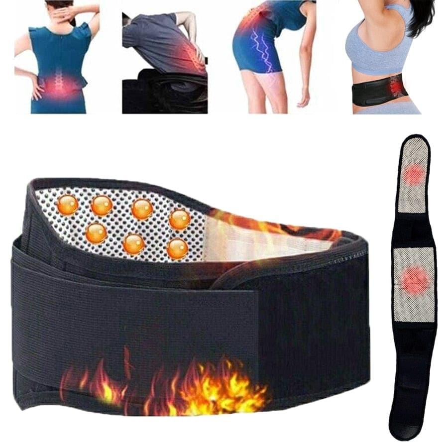 Tourmaline Waist Brace Support Belt Band Self Heating Lower Back UK Supports Magnetic Therapy Lumbar Waist Bandage Back Waist Belt - Ammpoure Wellbeing