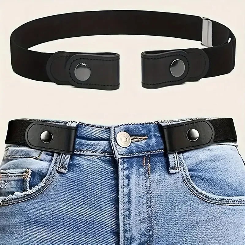 Traceless Invisible Elastic Belt Women's Belt Jeans Pants Men's Elastic Belt - Ammpoure