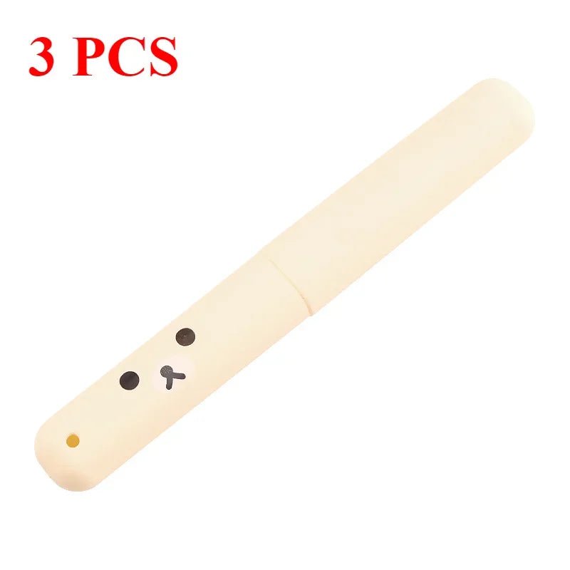 Travel Portable Toothbrush Box Toothbrush Storage Box Cute Cartoon Easy Bear Toothbrush Set Toilet Toothbrush Set - Ammpoure
